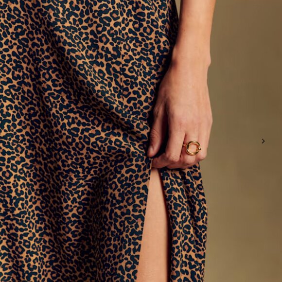 Sezane Tan Skirt Leopard Print Size 36/US 4 - Picture 6 of 12